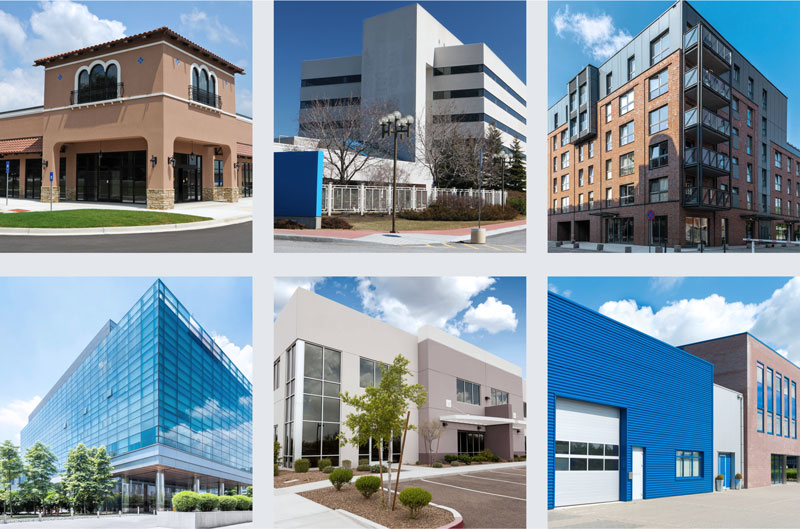 Image: Different types of buildingsc