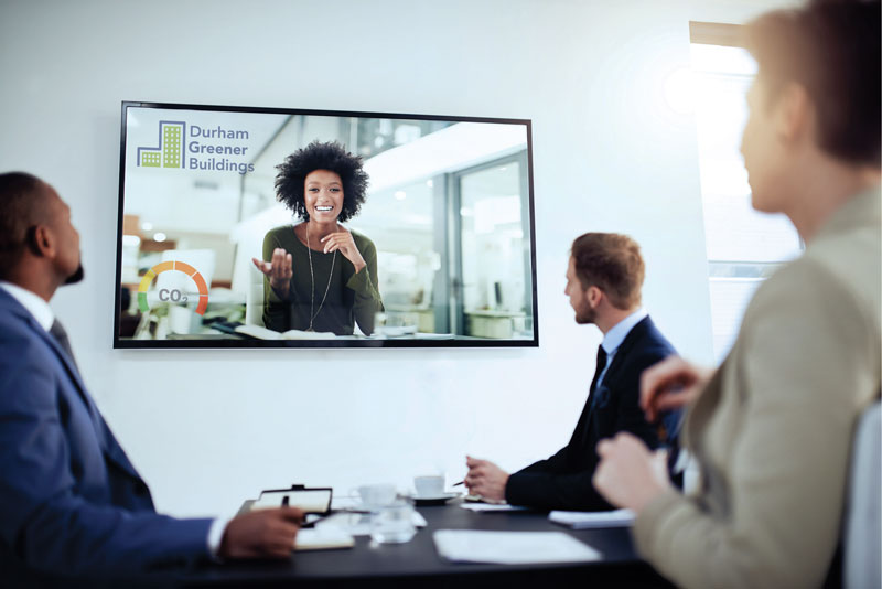 Image: Participating in a web meeting